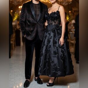 Mens 46R paisley & gray velvet dinner jacket / worn once